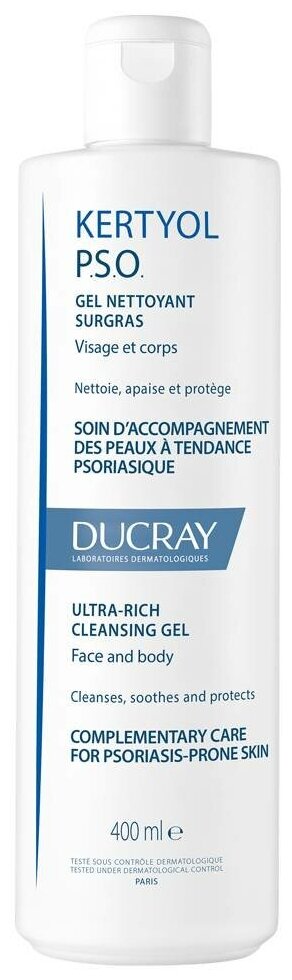 DUCRAY KERTYOL P.S.O. Ultra-Rich Cleansing Gel - Cверхпитательный очищающий гель 400 мл