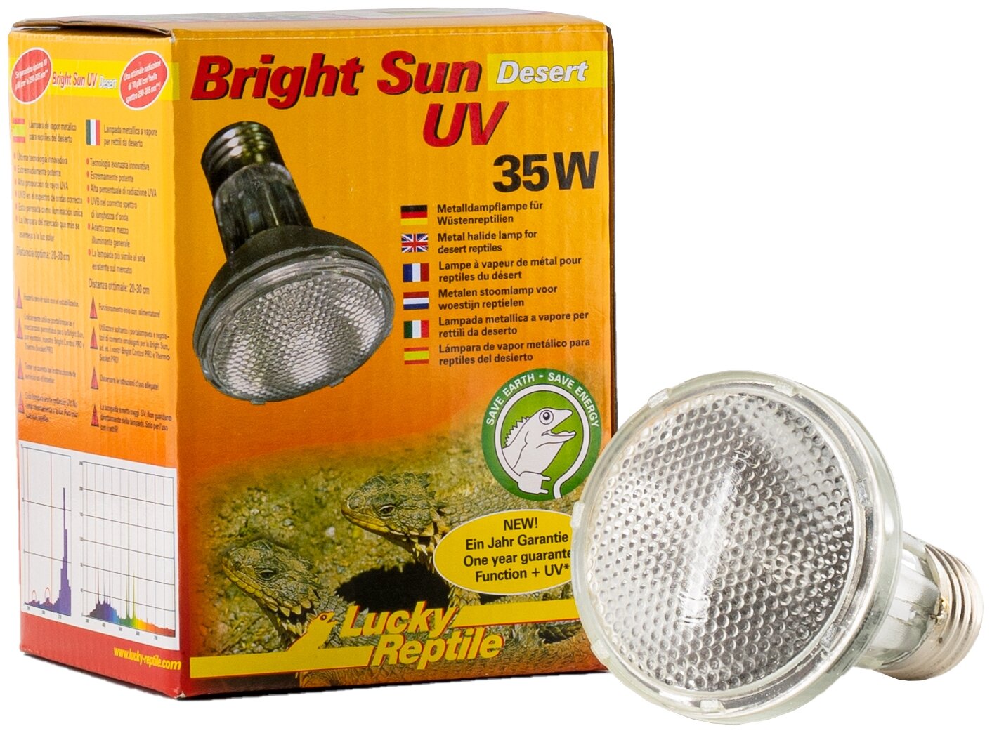 Лампа МГ Lucky Reptile Bright Sun UV Desert 35Вт цоколь Е27