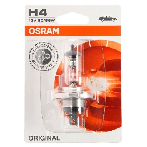 Лампа автомобильная Osram, H4, 12 В, 60/55 Вт, 64193-01B