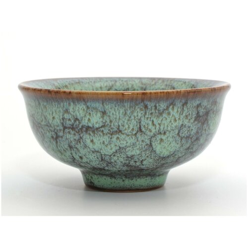 Пиала для чая, керамика и глазурь, 85 мл, бирюзовая