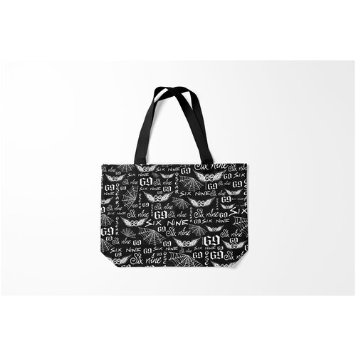 фото Сумка-шоппер / 46х35 см / rap / 6ix9ine татуировки burnettie