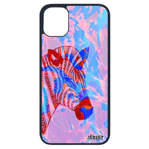 фото Чехол на смартфон // iphone 11 pro // "зебра" horse дизайн, utaupia, розовый