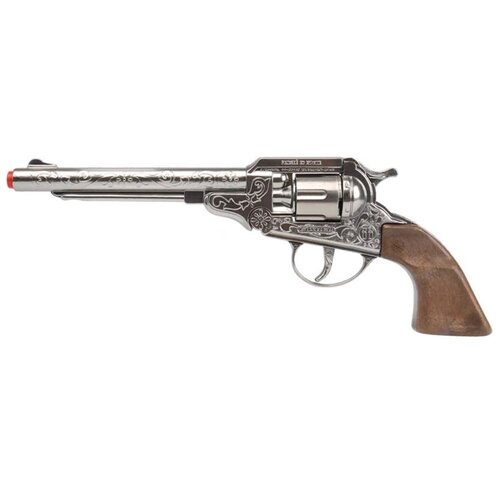 Пистолет Gonher Cowboy 3088/0, серебристый игрушка винтовка gonher cowboy 99 0 68 5 см коричневый серебристый