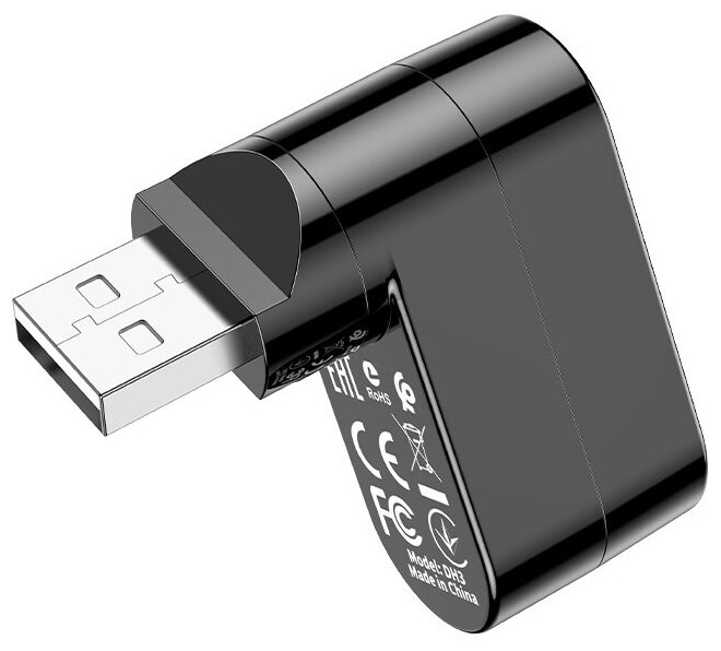 Концентратор usb 2.0 Разветвитель USB Хаб делитель USB на 3 порта, 1-USB --> 3-USB, BOROFONE DH3