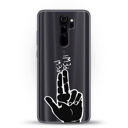 фото Силиконовый чехол pew-pew на xiaomi redmi note 8 pro andy & paul
