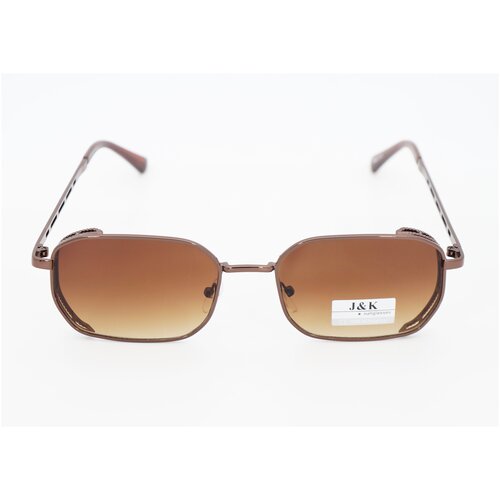Солнцезащитные очки Halesk, оправа: металл, с защитой от УФ, коричневый