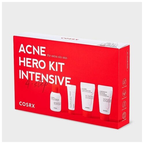 фото Набор миниатюр для ухода за жирной кожей cosrx acne hero kit intensive