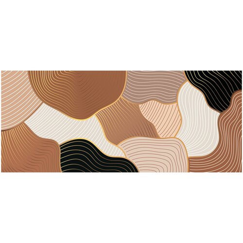 Фотообои Уютная стена Золотой эффектный орнамент 640х270 см Бесшовные Премиум единым полотном 32660₽