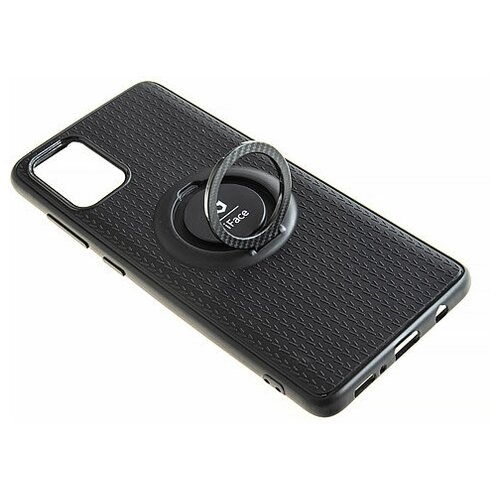 Накладка iFace с кольцом для Samsung A71 черный