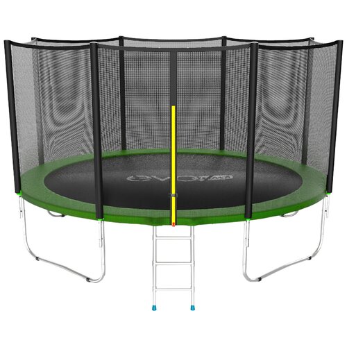 EVO JUMP External 12ft (Green) Батут с внешней сеткой и лестницей, диаметр 12ft (зеленый)