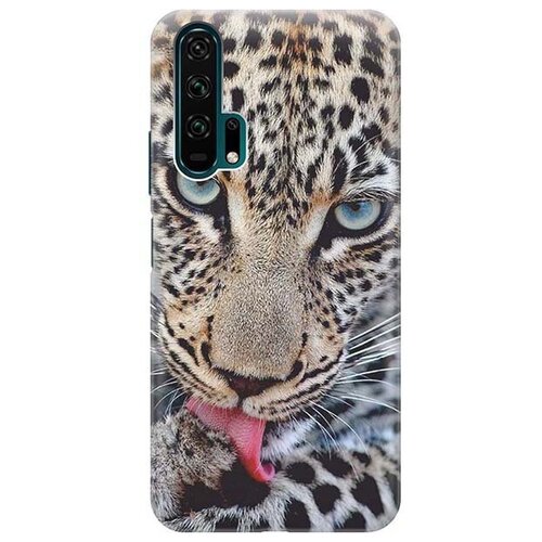 фото Ультратонкий силиконовый чехол-накладка для honor 20 pro с принтом "леопард" gosso