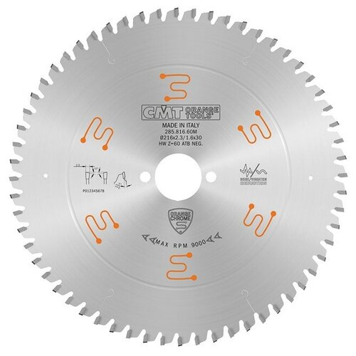 Пильный диск СМТ универсальный 216x30x2,3/1,6 -5° ATB Z=60