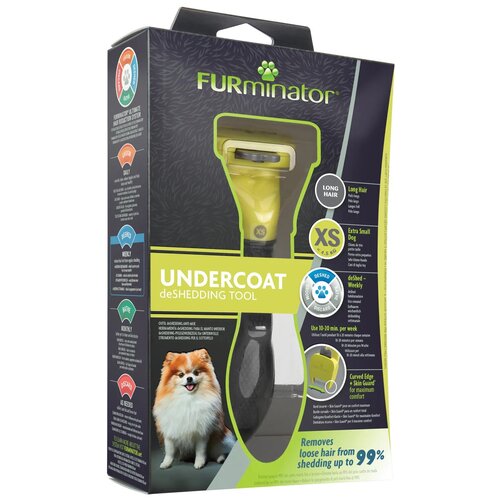 Фурминатор для карликовых собак FURminator, XS, с длинной шерстью, 1 шт.