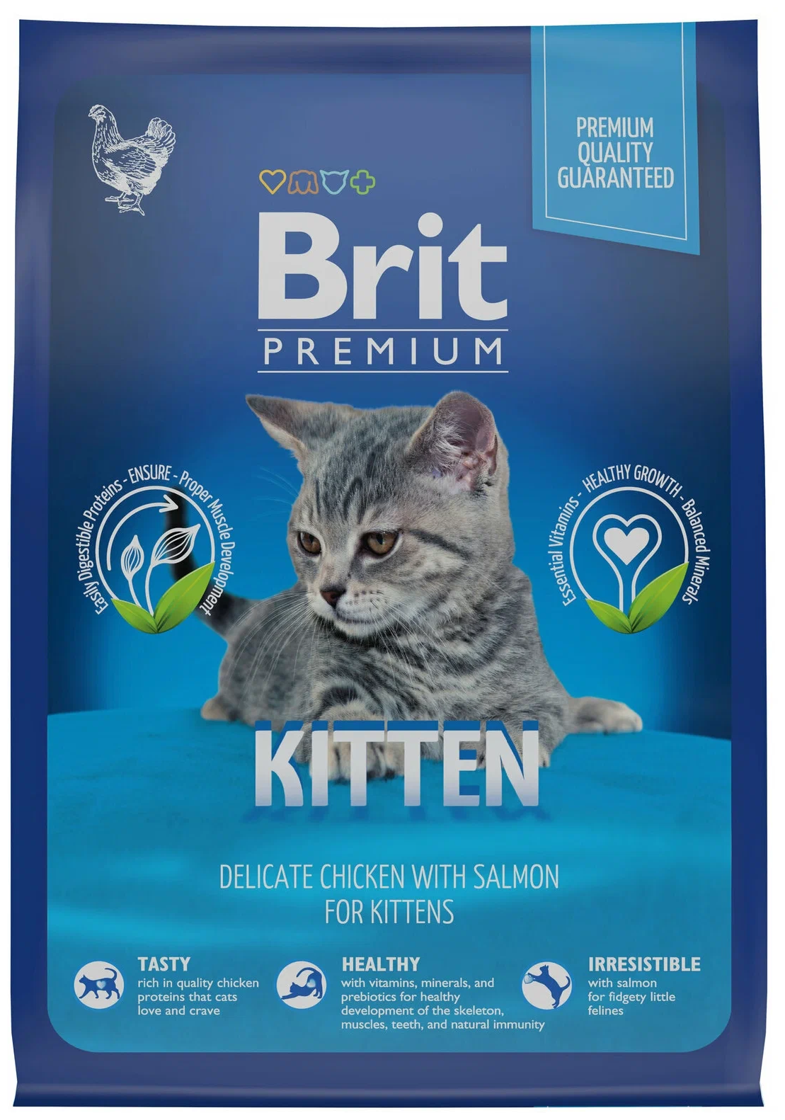 Сухой корм для котят Brit Premium Cat Kitten, с курицей, 8 кг