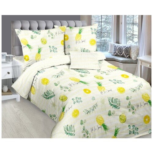 Комплект постельного белья 1.5 спальный Экзотика, Бязь, 2 наволочки 70х70