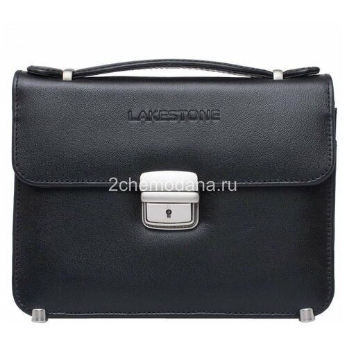 фото Сумка барсетка lakestone, фактура гладкая, черный