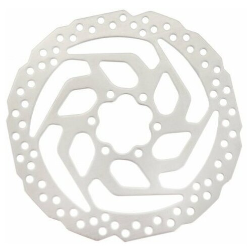 Тормозной диск для велосипеда Shimano RT26, 180мм, крепление на 6 болтов, серебристый диск тормозной shimano rt26 180мм 6 болт только для пластиковых колодок sm rt26m