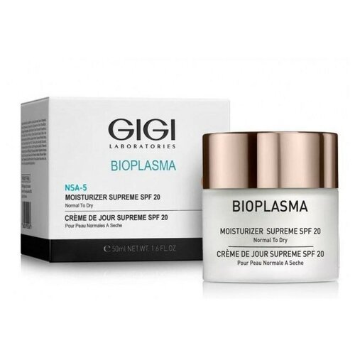 GIGI Bioplasma: Крем увлажняющий для нормальной и сухой кожи лица с SPF20 (Moist Supreme SPF20), 50 мл
