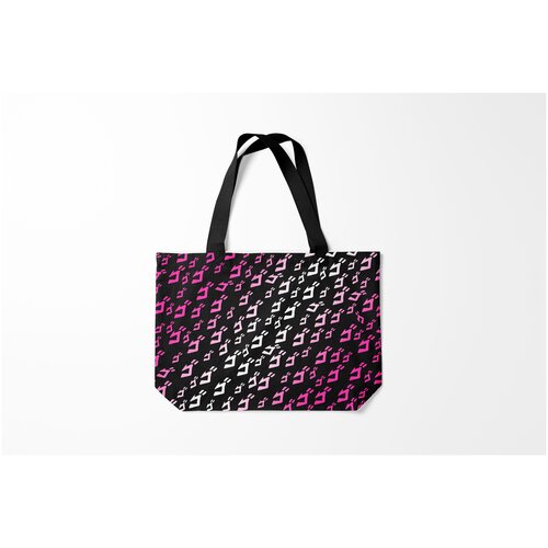 фото Сумка-шоппер / 46х35 см / аниме / jojo bizarre adventure паттерн джоджо белорозовый burnettie