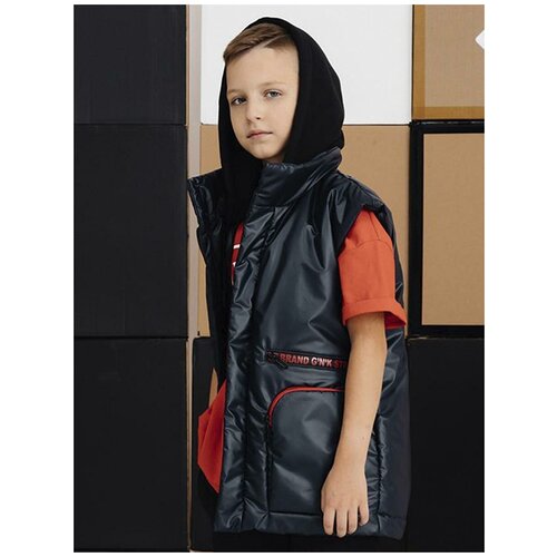 фото Жилет gnk, синий, 128 g'n'k