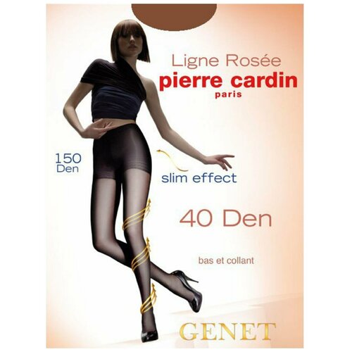 Колготки  Pierre Cardin Колготки женские Pierre Cardin коричневые Cr GENET bronzo, 40 den, утягивающие, с шортиками, с ластовицей, размер 4, коричневый