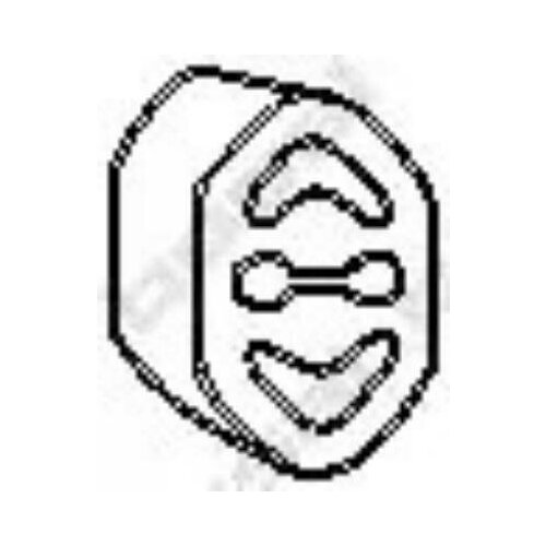Резинка Глушителя Skoda Felicia Mot.1,3/1,6l 8v Bosal 255-030 Bosal арт. 255-030