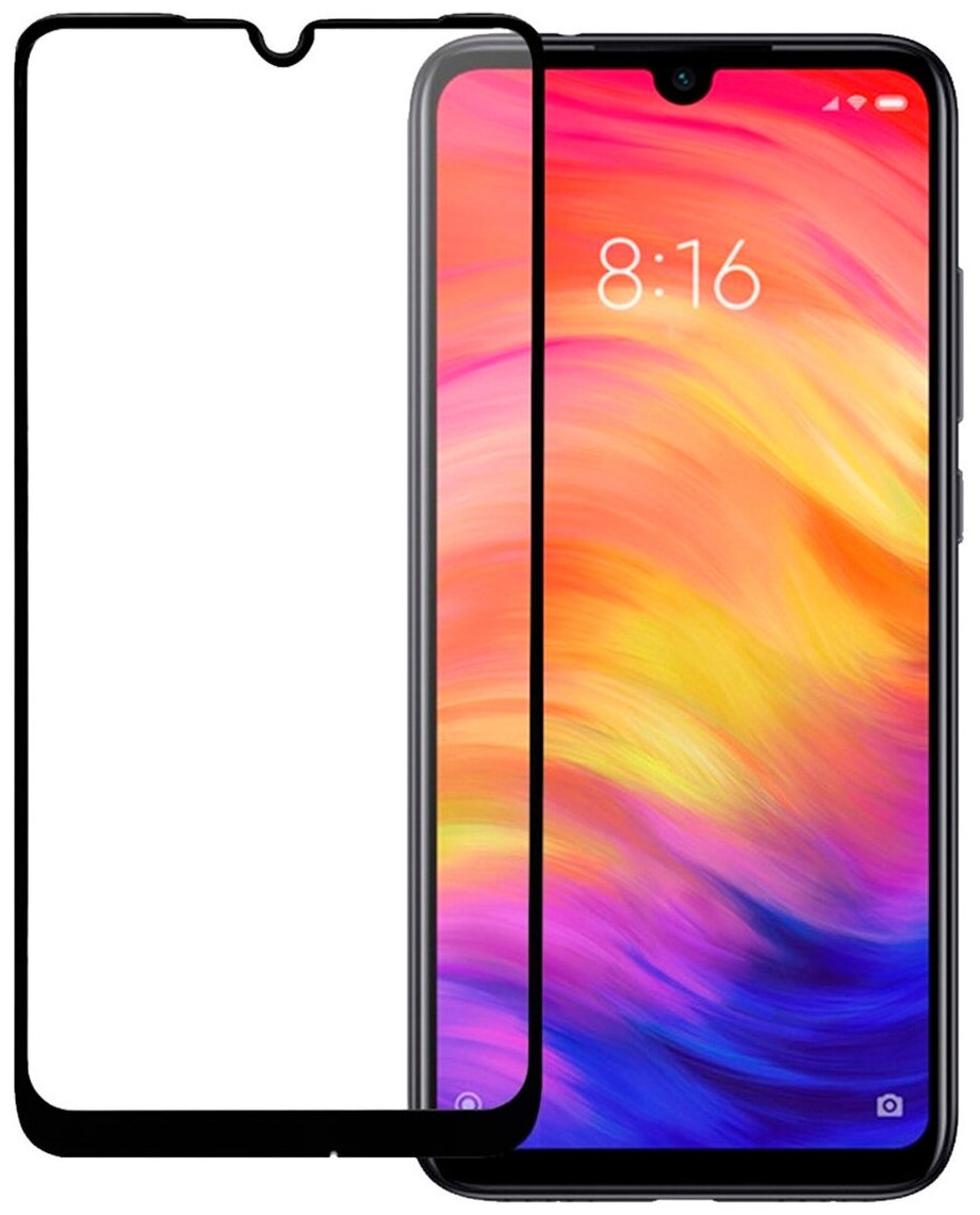 Защитное стекло 9D 9H полная проклейка с рамкой для Xiaomi Redmi Note 7/ Redmi 7/ Redmi Note 7 Pro