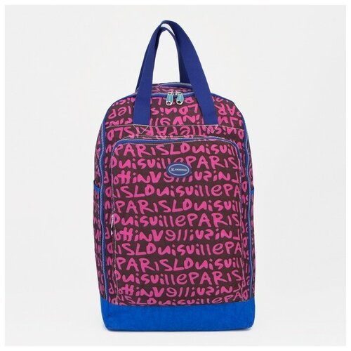 фото Сумка дорожная на молнии, отдел для обуви, наружный карман, цвет фиолетовый