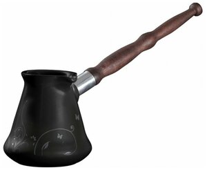 Турка керамическая для кофе Ceraflame Ibriks Classic, 200 мл, цвет черный с декором
