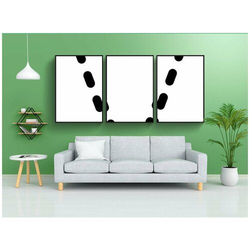 фото Набор модулных постеров для интерьера "заглавная буква v, письмо, след" 60x90 см. в тубусе, без рамки lotsprints