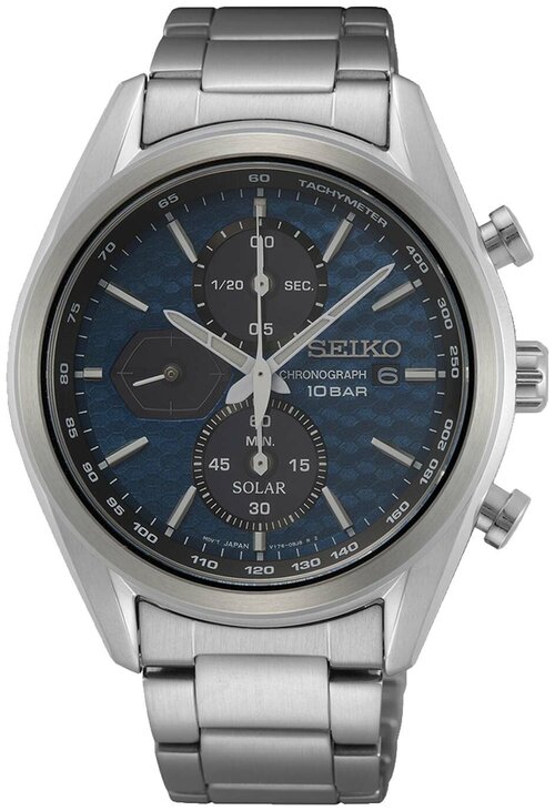Наручные часы SEIKO CS Sports SSC801P1, серебряный, синий