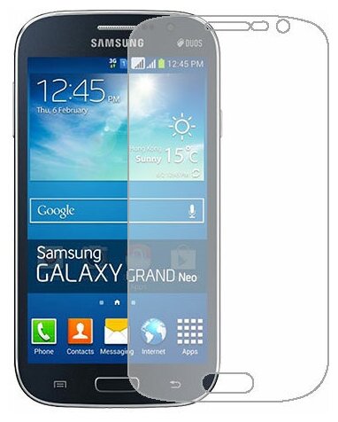 Samsung Galaxy Grand Neo защитный экран Гидрогель Прозрачный (Силикон) 1 штука