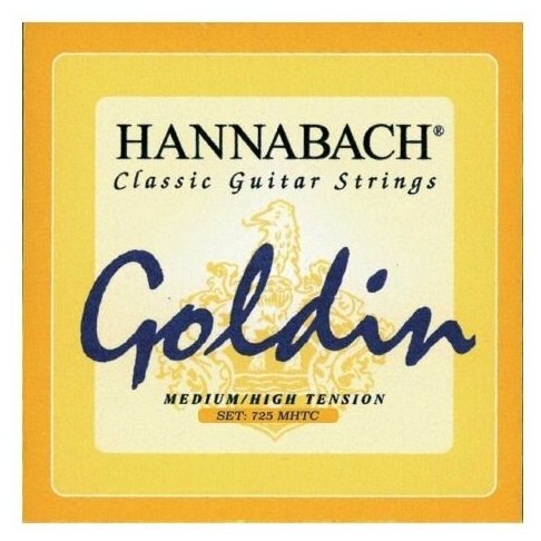 7258MHTC Goldin Комплект первых струн (3шт) для классической гитары, карбон, Hannabach