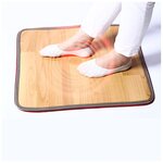 Напольный коврик для ног с подогревом Foot warmer 50х30 см. Для дома и офиса, можно вставать в обуви. - изображение