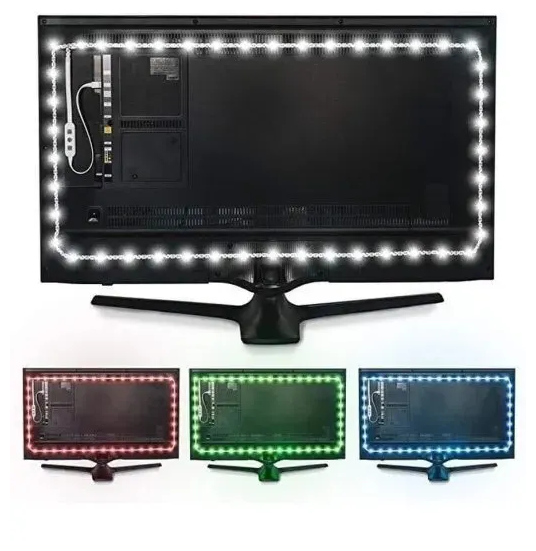 Светодиодная RGB лента с пультом 5м 12В 5050smd для дома, гостиной, спальни, телевизора, декорирования - фотография № 7