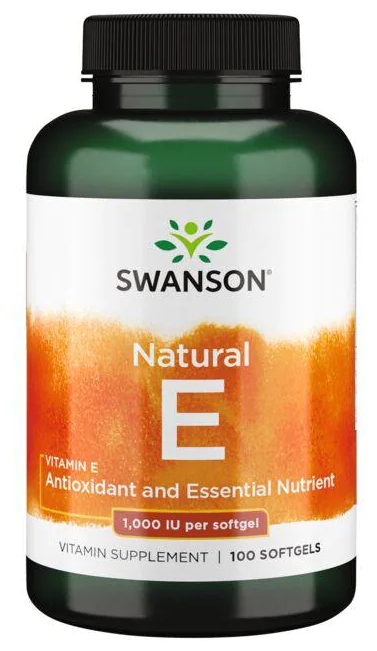 Swanson Natural Vitamin E 1000IU (Натуральный Витамин Е) 1000 МЕ 100 гелевых капсул