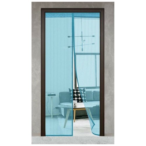 Москитная сетка на магнитах, цвет Голубой