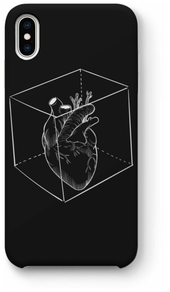 Чехол для iPhone XS max "Heart in the cage", черный