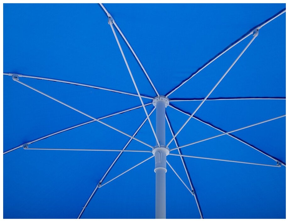 Зонт пляжный "викэнд 32" с регулировкой по высоте, d 2,0 м., синий - фотография № 3