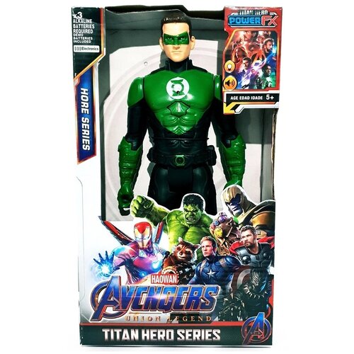 Игрушка для мальчика Мстители Зелёный Фонарь, Avengers Green Lantern, 30 см. игрушка из вселенной подарок детский человек паук халк фигурки мстители