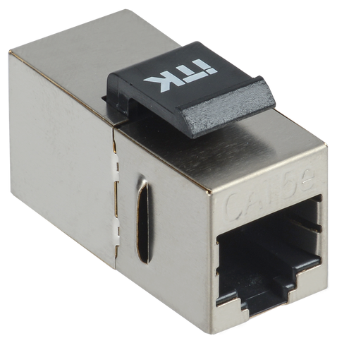 Проходной адаптер кат. 5E FTP RJ45-RJ45 Keystone Jack | код CS7-1C5EF | ITK (2шт. в упак.)