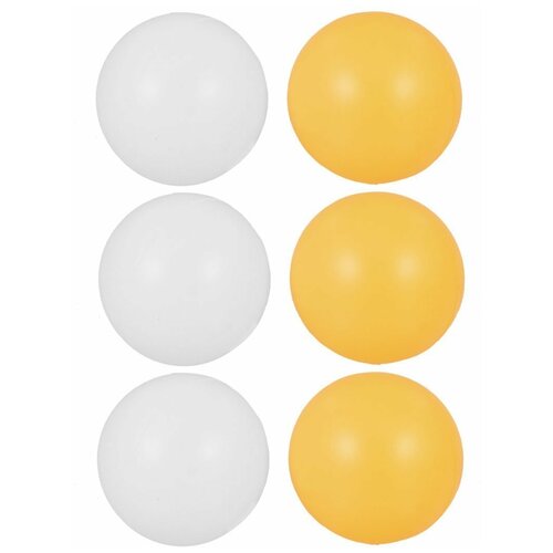 Шарики для настольного тенниса, 6 шт. / Набор мячиков для пинг-понга, 40 мм, бело-оранжевый