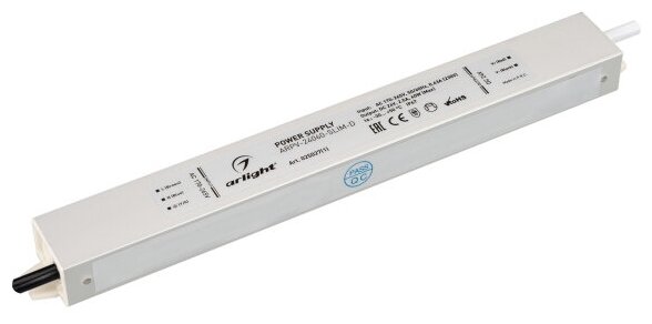 Блок питания ARPV-24060-SLIM-D (24V, 2.5A, 60W) (Arlight, IP67 Металл, 3 года)