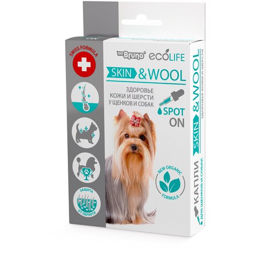 Mr.Bruno Ecolife Skin&Wool арома-капли для щенков и собак 10мл