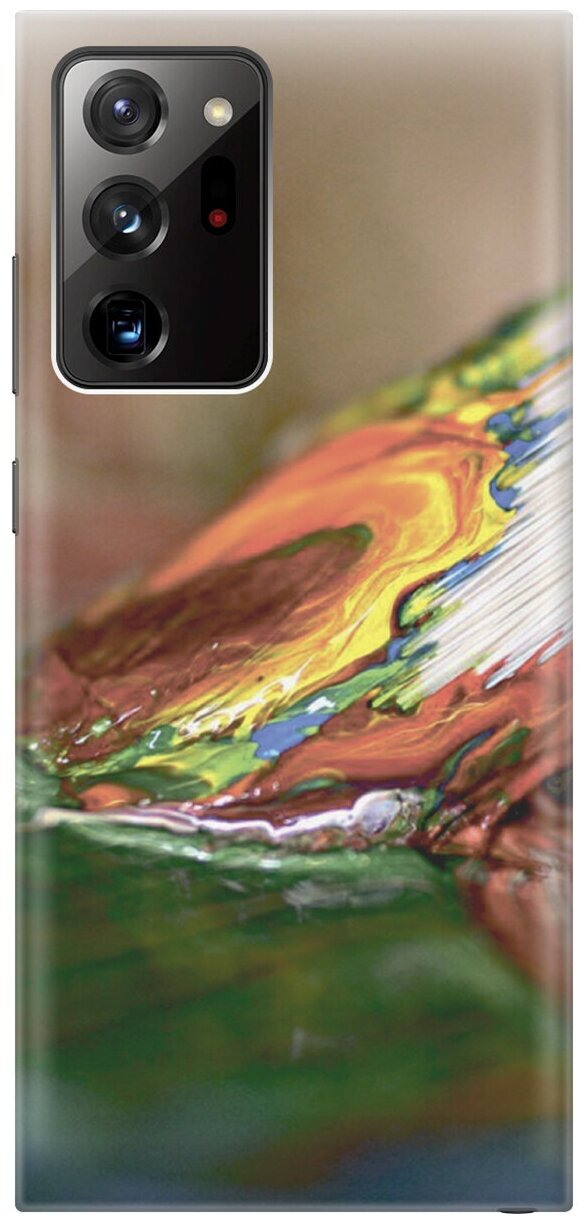 Силиконовый чехол на Samsung Galaxy Note 20 Ultra / Самсунг Ноут 20 ультра с принтом "Кисть и краска"