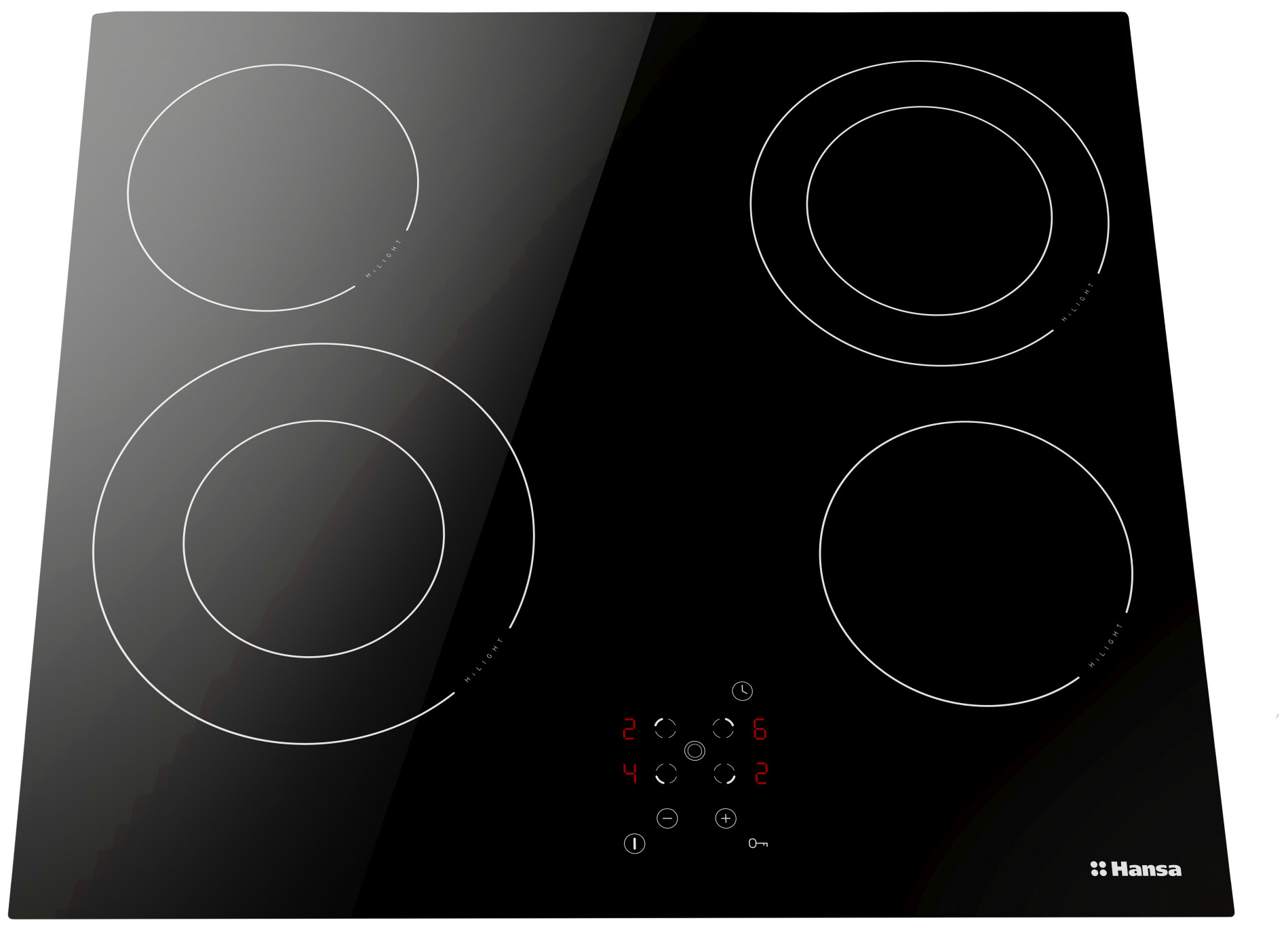 Поверхность электрическая Hansa BHC66506 (стеклокер.2-двойн.зона.чёрн) - фотография № 2