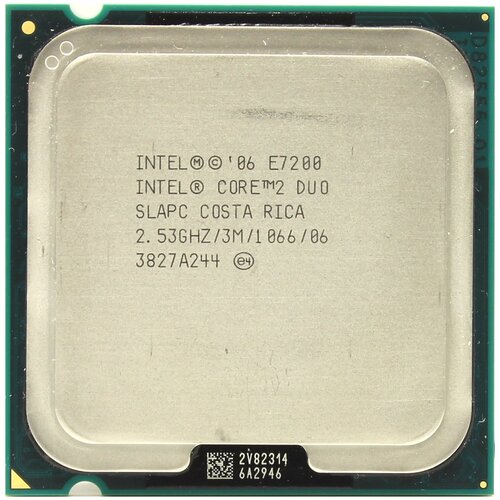 Процессор Intel Core 2 Duo E7200 LGA775, 2 x 2533 МГц, OEM процессор intel core 2 duo e6300 lga775 2 x 1866 мгц oem