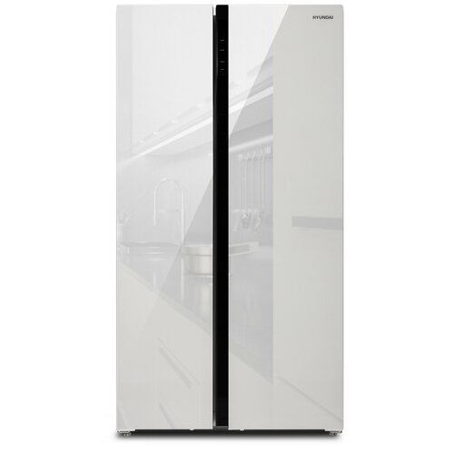 Холодильник Hyundai CS6503FV белое стекло двухкамерный 11299900₽