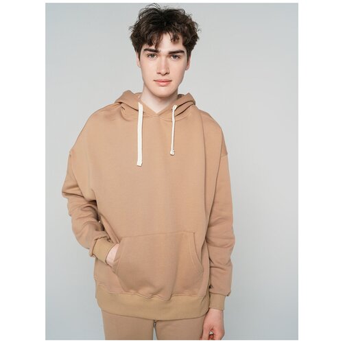 фото Толстовка с капюшоном твое 80565 размер m, бежевый, men