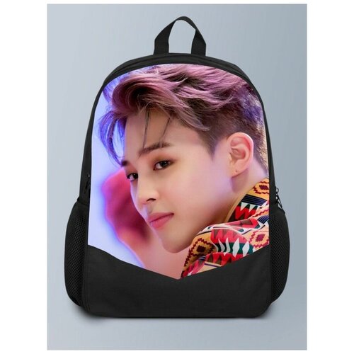 фото Черный рюкзак с принтом музыка бтс bts, rm, джин, шуга, джей-хоуп, чимин, ви, чонгук, kpop - 163 brutbag